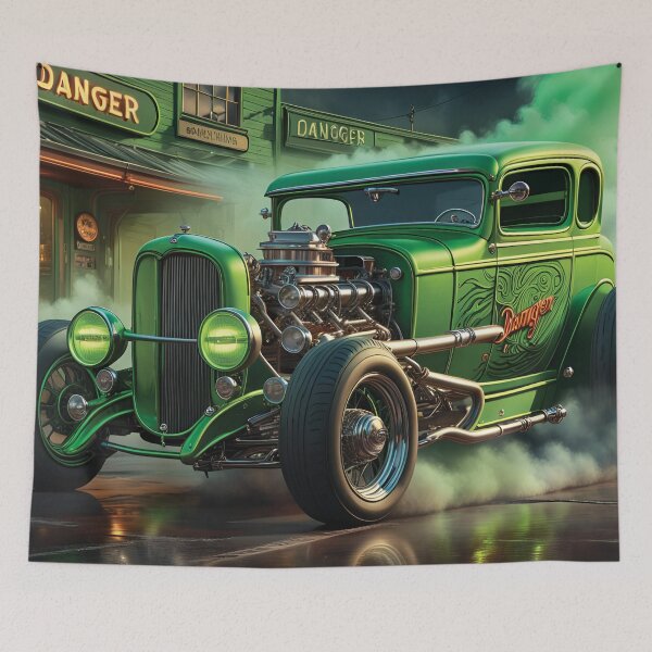 Item preview, Danger Green Hot Rod designed and sold by Random Designs.