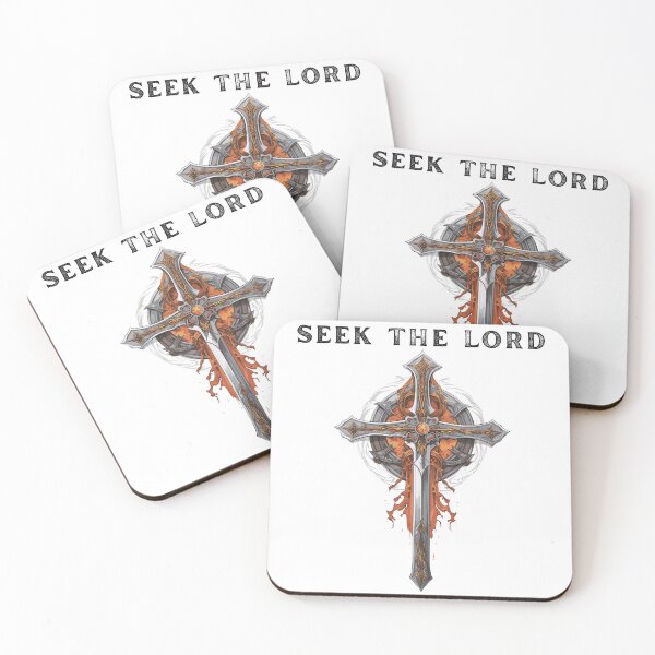 Item preview, Christian Cross With Flowers Seek The Lord designed and sold by CosyTeal.