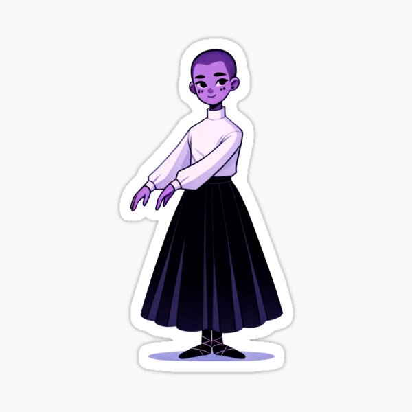 modest shy ballerina Sticker