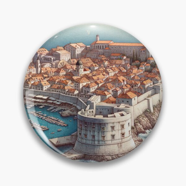 Item preview, Dubrovnik Illustration Croatia designed and sold by unrealartwork.
