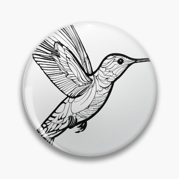 Item preview, "Fluid Hummingbird: One-Line Art Graphic" designed and sold by Huycao211.