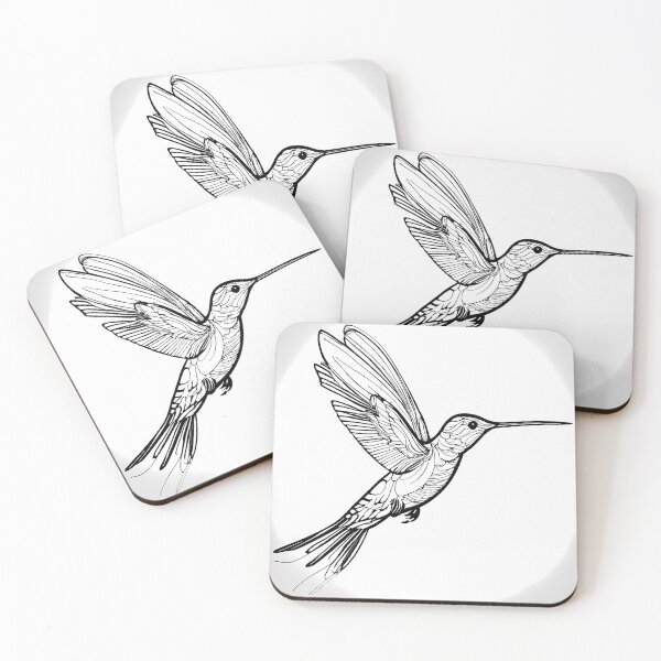Item preview, "Fluid Hummingbird: One-Line Art Graphic" designed and sold by Huycao211.