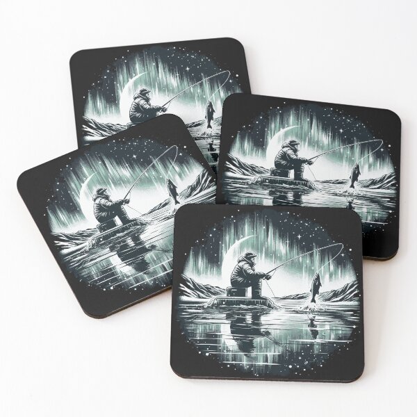 Item preview, Ice Fishing and Northern Lights - Amazing Landscape Art designed and sold by ShobulousStudio.