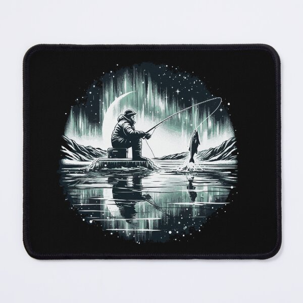 Item preview, Ice Fishing and Northern Lights - Amazing Landscape Art designed and sold by ShobulousStudio.