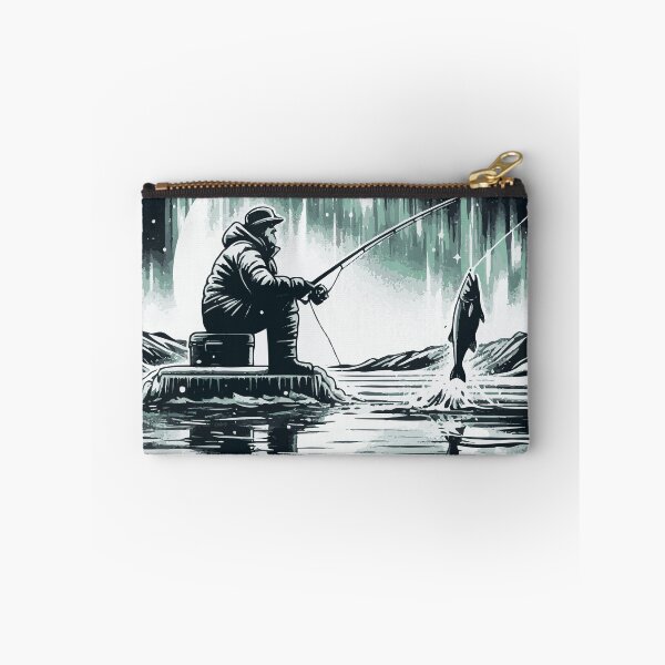 Item preview, Ice Fishing and Northern Lights - Amazing Landscape Art designed and sold by ShobulousStudio.