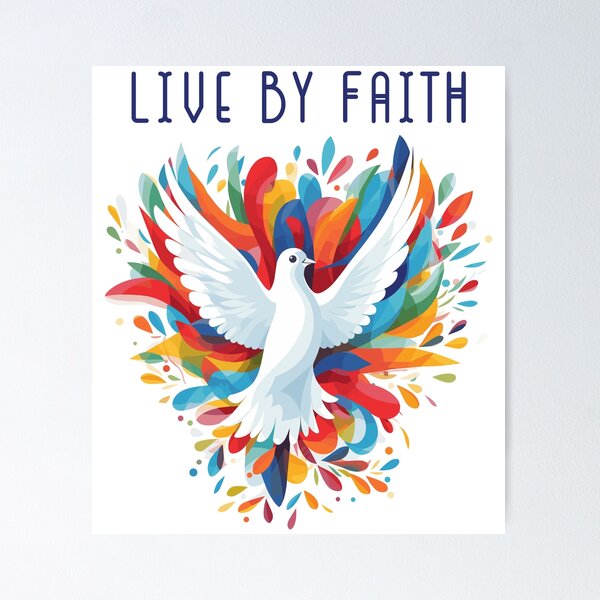 Item preview, Christian Holy Spirit Live By Faith designed and sold by CosyTeal.