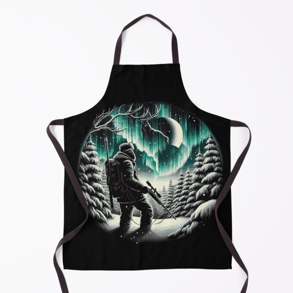 Item preview, Hunter and Northern Lights - Adventurous Landscape Art designed and sold by ShobulousStudio.