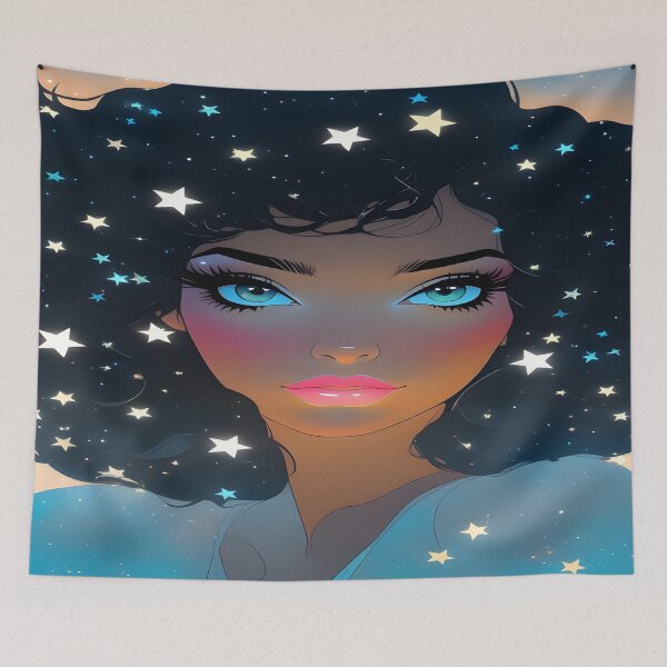 Artikelvorschau, Starry Dreams: A Girl Illuminated by Bokeh Magic entworfen und verkauft von Harlechryzz.