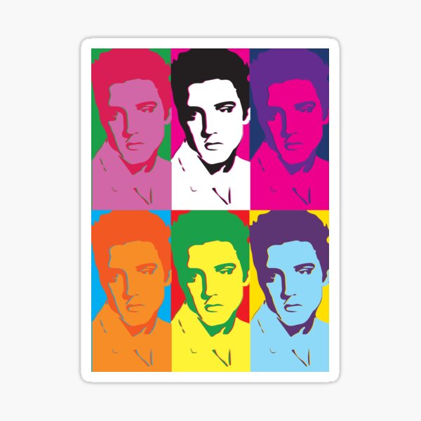 Item preview, Elvis Pop Art Illustration designed and sold by Vector-Market.