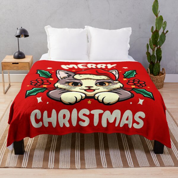 Item preview, Merry Christmas : Festive Meowy, Feline Wishes - Cat Love designed and sold by FEBRICAST.