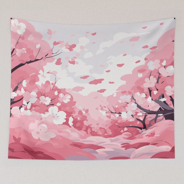 Item preview, Warm Fall Autumn Pink Cherry Blossom designed and sold by Vector Scout Lab.