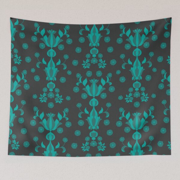 Item preview, flowers and geometry green and black version designed and sold by GENEST-V.