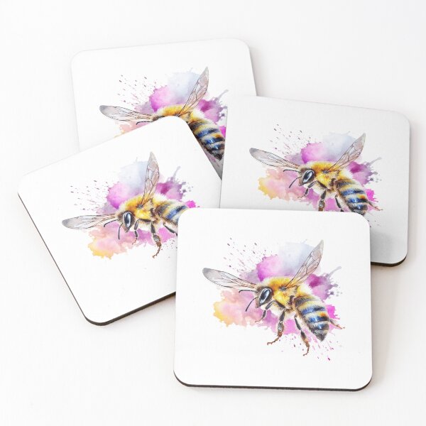 Item preview, Whimsical Bees: Soft Pastel Watercolors designed and sold by existentangst.
