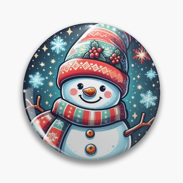 Item preview, "Adorable Christmas Snowman: Festive Hat and Scarf" designed and sold by Huycao211.