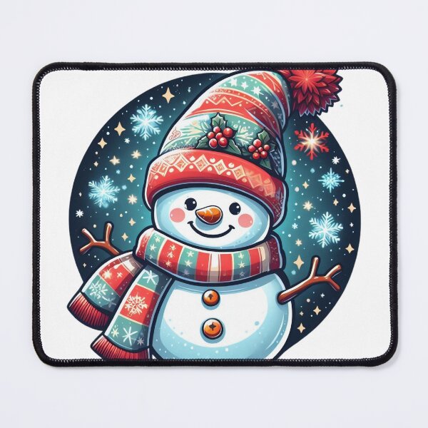 Item preview, "Adorable Christmas Snowman: Festive Hat and Scarf" designed and sold by Huycao211.