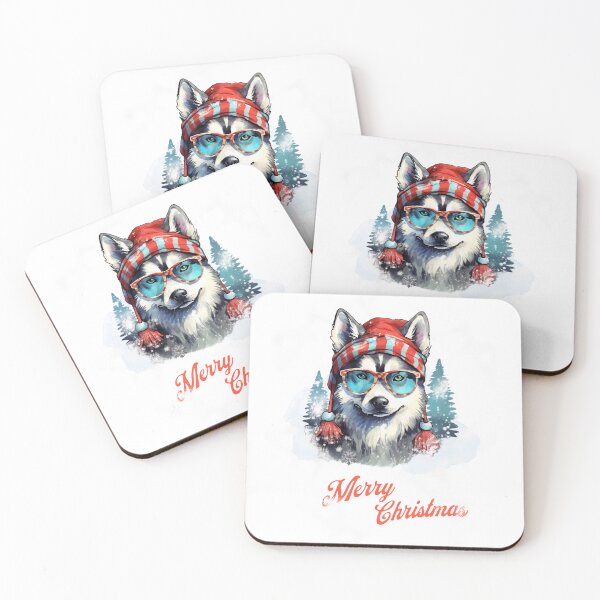 Item preview, Siberian Husky Dog In Santa Hat Woofy Dogmas Christmas Gift For Dog Parent designed and sold by OliveAndSnow.