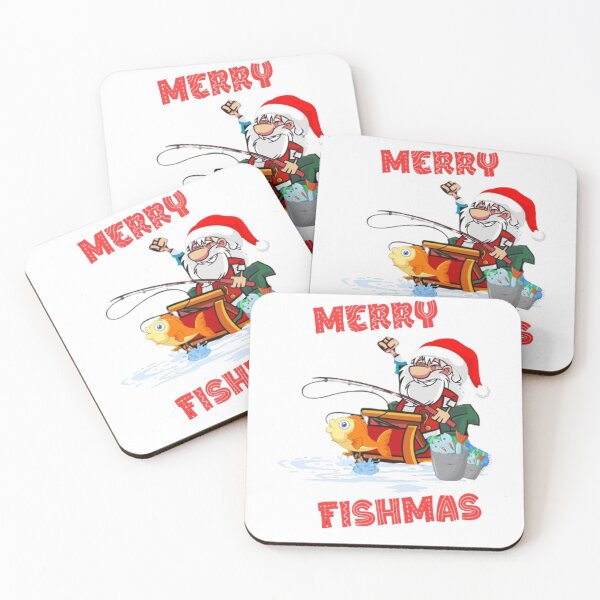 Item preview, merry fishmas fisherman for fishing lovers  designed and sold by dimaxstore.
