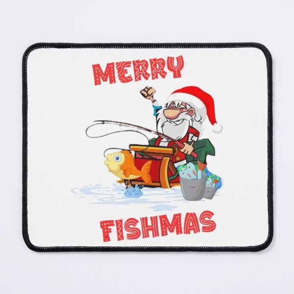 Item preview, merry fishmas fisherman for fishing lovers  designed and sold by dimaxstore.