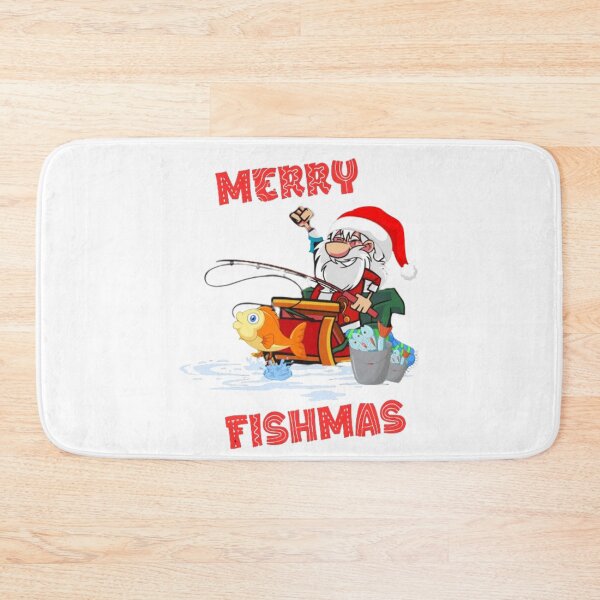 Item preview, merry fishmas fisherman for fishing lovers  designed and sold by dimaxstore.