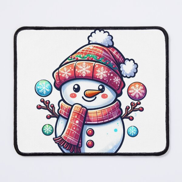 Item preview, "Adorable Christmas Snowman: Festive Hat and Scarf" designed and sold by Huycao211.