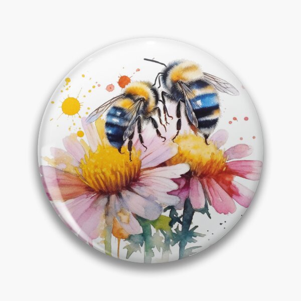 Item preview, Dreamy Pollinators: Pastel Watercolor Bees designed and sold by existentangst.