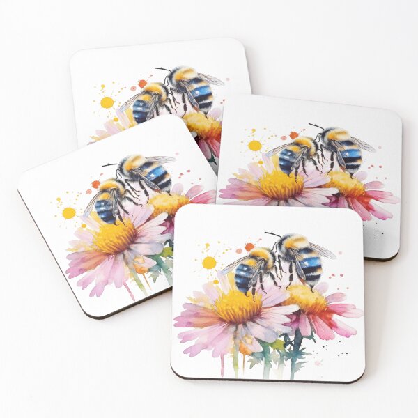 Item preview, Dreamy Pollinators: Pastel Watercolor Bees designed and sold by existentangst.