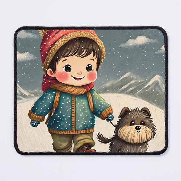 Item preview, Walking with the dog in the snow designed and sold by Captain Szybki.