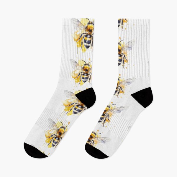 Item preview, Pastel Harmony: Bee Watercolor Illustration designed and sold by existentangst.