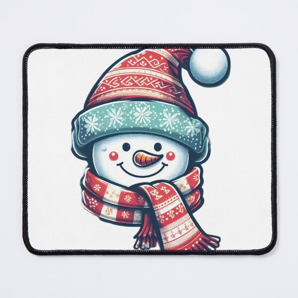 Item preview, "Adorable Christmas Snowman: Festive Hat and Scarf" designed and sold by Huycao211.