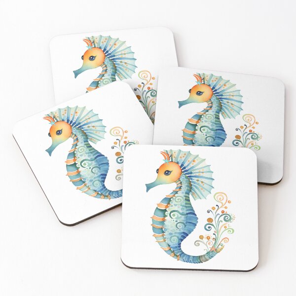 Item preview, Cute Seahorse Floral Elegance designed and sold by NatureStyle555.