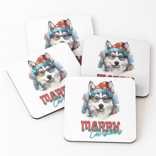 Item preview, Siberian Husky Dog In Santa Hat Woofy Dogmas Christmas Gift For Dog Parent designed and sold by OliveAndSnow.