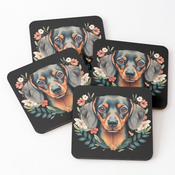 Item preview, Unique flower dachshund designed and sold by LuckyFamily.