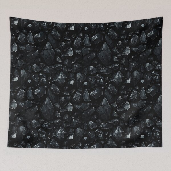 Item preview, Black diamond rock texture - natural stone texture designed and sold by Daydreamsatdawn.