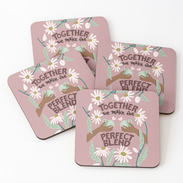 Item preview, Together we make the perfect blend - white gerber daisies, friendship, and coffee designed and sold by Ingrid Poole.