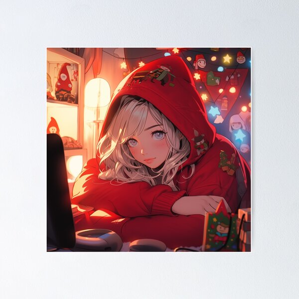 Gamer anime girl illustration wall art - TenStickers