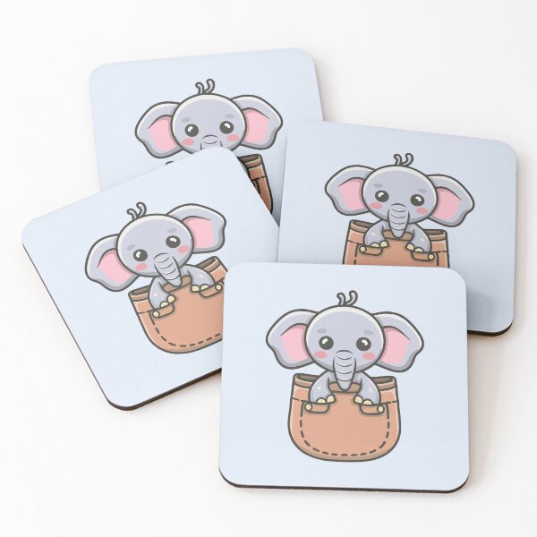 Item preview, Cute baby elephant in a pocket designed and sold by this-is-mona.