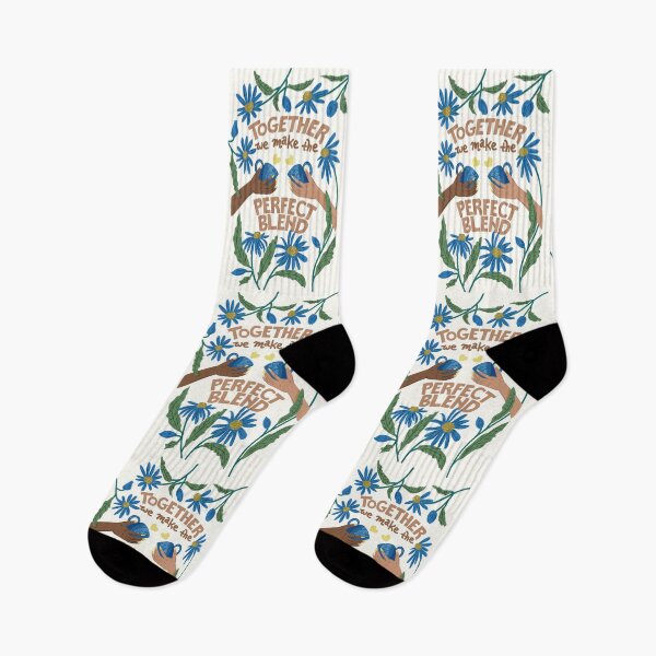 Item preview, Together we make the perfect blend - blue gerber daisies, friendship, and coffee designed and sold by Ingrid Poole.