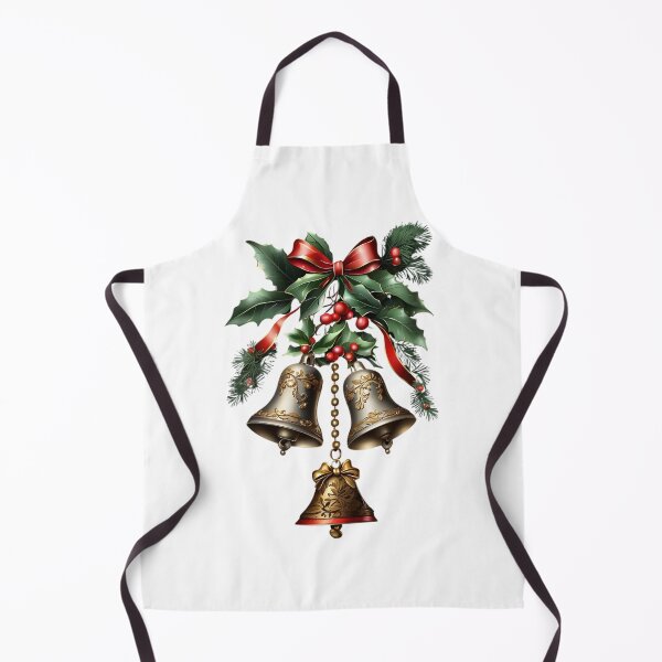 Item preview, Christmas Bells with Holly and Berries designed and sold by TrendiKloset.