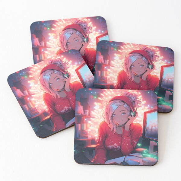 Artikelvorschau, Weihnachtsanime Gamer Girl - Auswahl 7 entworfen und verkauft von ArtsyChaosArt.