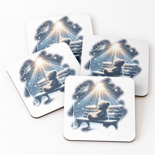 Item preview, "Lonely Teddy Bear in Winter Wonderland: Solitude and Longing" designed and sold by Huycao211.