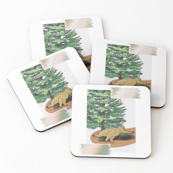 Item preview, Sleepy cat under christmas tree designed and sold by EfesStudio.