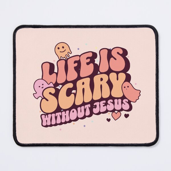 Item preview, Life is scary without Jesus,Folloween Jesus,Falloween Jesus PNG,Funny Christian Halloween,Fall christian designed and sold by WeBearFruit.