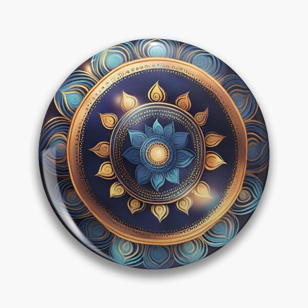 Item preview, Spirit of Celebration - Swirling Blue Mandala designed and sold by SpiritualManda.