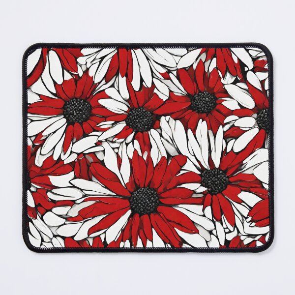 Item preview, White and red flowers designed and sold by StyleSketch.