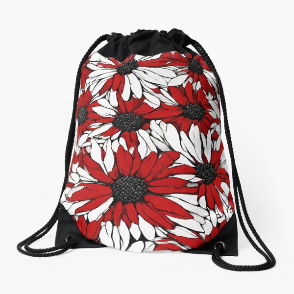 Item preview, White and red flowers designed and sold by StyleSketch.