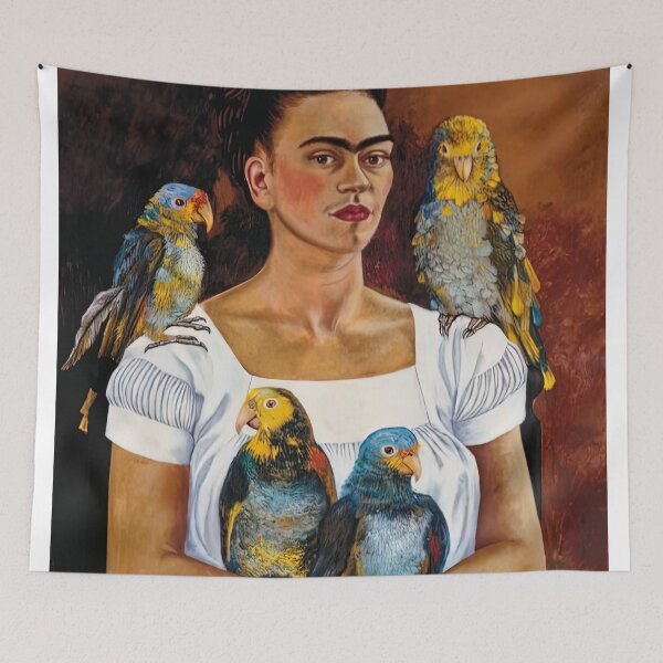 Item preview, frida kahlo famous paintings, frida kahlo artwork, frida kahlo autoportrait designed and sold by marti-oryo.