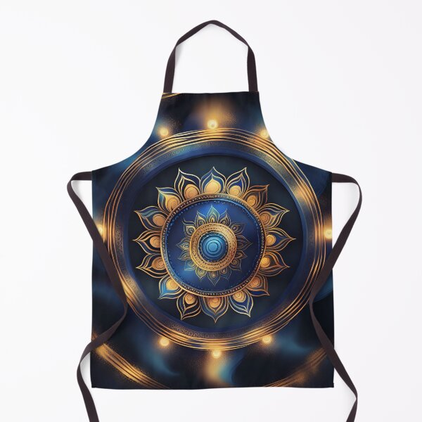Item preview, Celestial Carnival - Swirling Blues & Gold Mandala designed and sold by SpiritualManda.