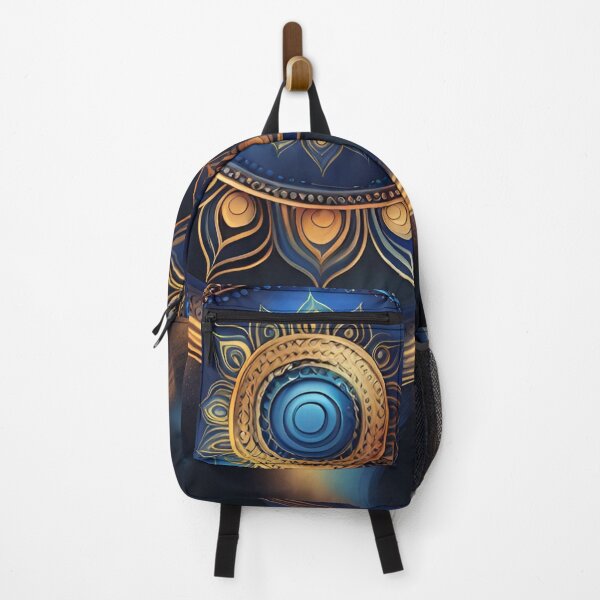 Item preview, Celestial Carnival - Swirling Blues & Gold Mandala designed and sold by SpiritualManda.