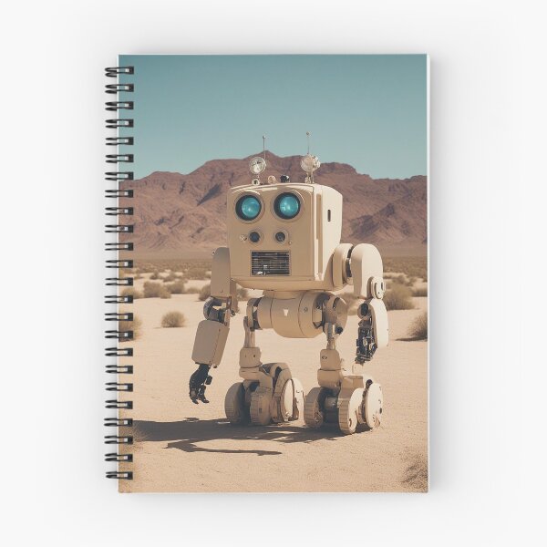Item preview, White robot exploring the desert designed and sold by ADP76.