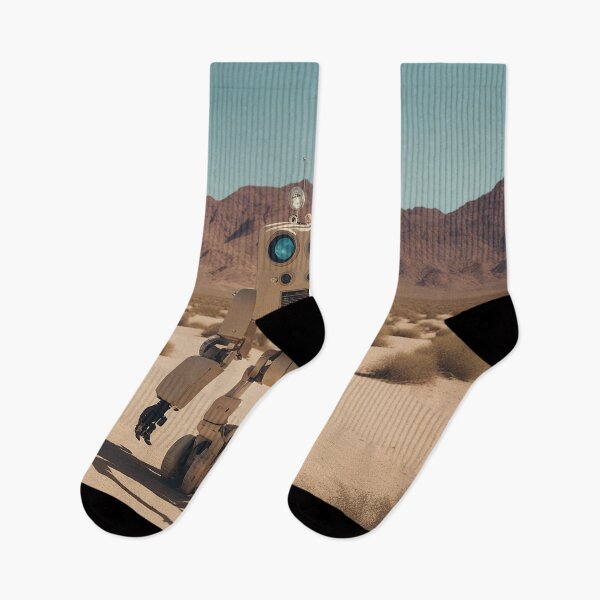 Item preview, Robot blanco explorando el desierto. designed and sold by ADP76.
